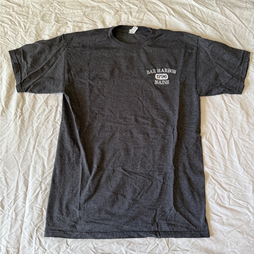 Alstyle Charcoal Gray Bar Harbor 1796 Maine Short Sleeve Tee